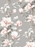 Magnolia Trail Peel and Stick fabric in metallic silver and petal pink color - pattern number NW41401 - by NextWall in the Peel and Stick Wallpaper by Nextwall collection