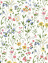 Wildflowers Peel and Stick fabric in multicolored color - pattern number NW41901 - by NextWall in the Peel and Stick Wallpaper by Nextwall collection