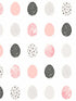 Mod Eggs Peel and Stick fabric in pink and black color - pattern number NW42001 - by NextWall in the Peel and Stick Wallpaper by Nextwall collection