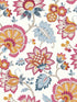 Jacobean Blossom Floral Peel and Stick fabric in fandango pink and bluebird color - pattern number NW42701 - by NextWall in the Peel and Stick Wallpaper by Nextwall collection