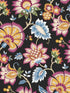 Jacobean Blossom Floral Peel and Stick fabric in cosmic black color - pattern number NW42721 - by NextWall in the Peel and Stick Wallpaper by Nextwall collection