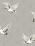 Cranes Peel and Stick wallpaper in argos grey color - pattern number NW42808 - by NextWall in the Peel and Stick Wallpaper by Nextwall collection
