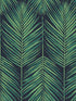 Tropic Palm Peel and Stick wallpaper in midnight blue and sea green color - pattern number NW43204 - by NextWall in the Peel and Stick Wallpaper by Nextwall collection