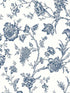 Jasmine Chinoiserie Peel and Stick wallpaper in navy blue color - pattern number NW43402 - by NextWall in the Peel and Stick Wallpaper by Nextwall collection