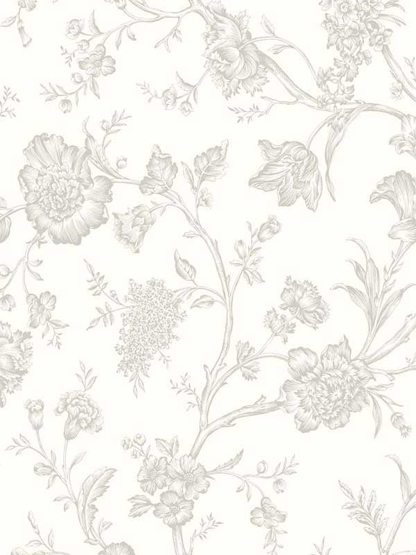 Jasmine Chinoiserie Peel and Stick wallpaper in harbor mist color - pattern number NW43405 - by NextWall in the Peel and Stick Wallpaper by Nextwall collection