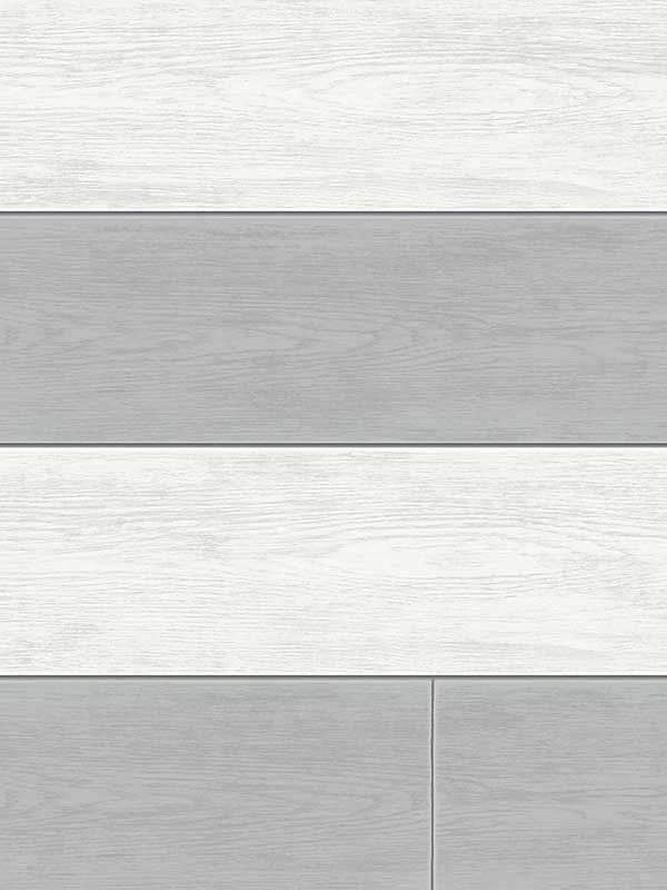 Two Toned Shiplap Peel and Stick wallpaper in argos grey color - pattern number NW43510 - by NextWall in the Peel and Stick Wallpaper by Nextwall collection