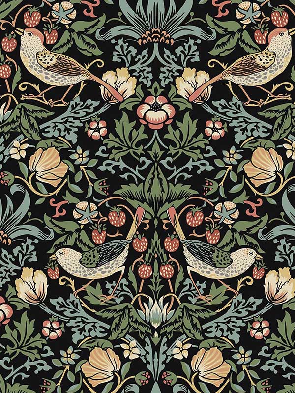 Aves Garden Peel and Stick wallpaper in ebony color - pattern number NW43700 - by NextWall in the Peel and Stick Wallpaper by Nextwall collection