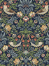 Aves Garden Peel and Stick wallpaper in midnight blue color - pattern number NW43702 - by NextWall in the Peel and Stick Wallpaper by Nextwall collection