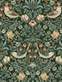 Aves Garden Peel and Stick wallpaper in forest green color - pattern number NW43704 - by NextWall in the Peel and Stick Wallpaper by Nextwall collection