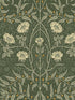 Stenciled Floral Peel and Stick wallpaper in evergreen color - pattern number NW43904 - by NextWall in the Peel and Stick Wallpaper by Nextwall collection
