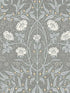 Stenciled Floral Peel and Stick wallpaper in alloy grey color - pattern number NW43908 - by NextWall in the Peel and Stick Wallpaper by Nextwall collection