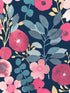 Garden Dance Peel and Stick wallpaper in navy and magenta color - pattern number NW44002 - by NextWall in the Peel and Stick Wallpaper by Nextwall collection