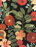 Garden Dance Peel and Stick wallpaper in jet black and ruby color - pattern number NW44005 - by NextWall in the Peel and Stick Wallpaper by Nextwall collection