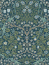 Victorian Garden Peel and Stick fabric in prussian blue and moss green color - pattern number NW44502 - by NextWall in the Peel and Stick Wallpaper by Nextwall collection