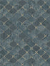 Pilak Ogee Tile fabric in blue color - pattern number 4105-86607 - by A Street Prints in the Lumina collection