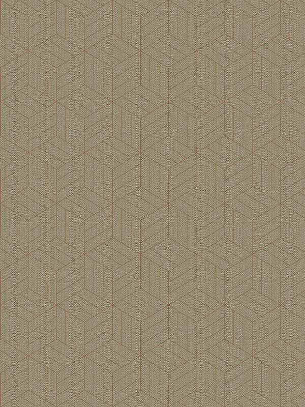 Izarra Geometric Block wallpaper in copper color - pattern number 4105-86642 - by A Street Prints in the Lumina collection