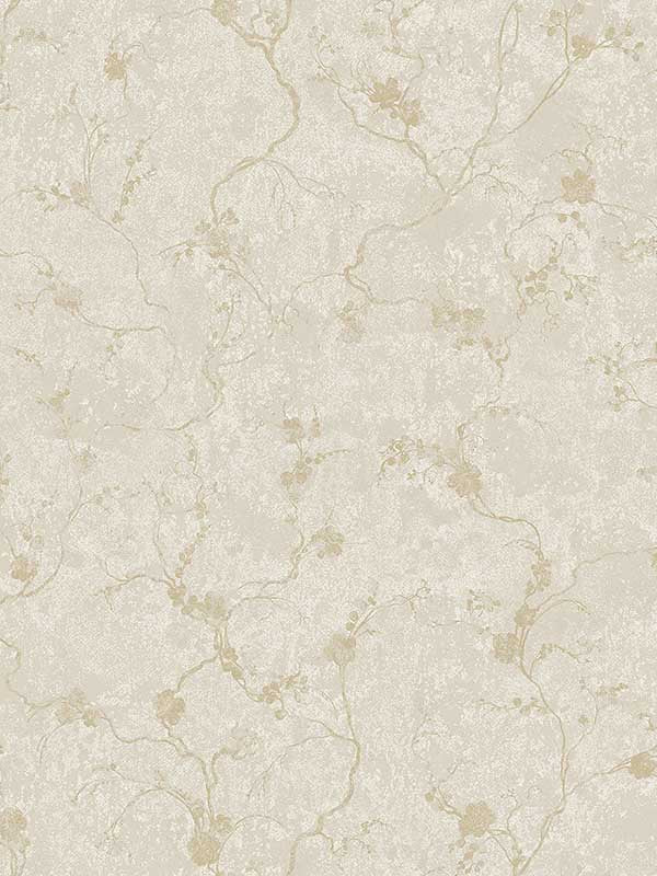 Mahina Floral Vine wallpaper in pearl color - pattern number 4105-86648 - by A Street Prints in the Lumina collection