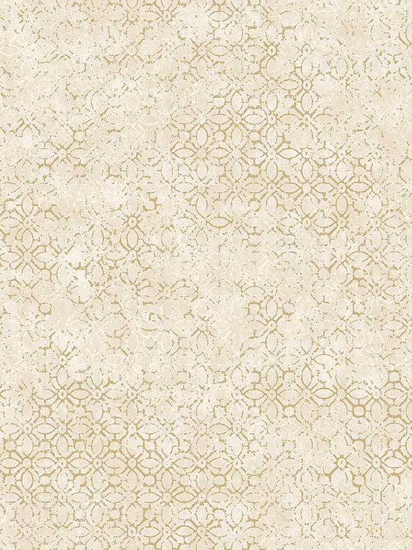 Khauta Floral Geometric wallpaper in champagne color - pattern number 4105-86663 - by A Street Prints in the Lumina collection