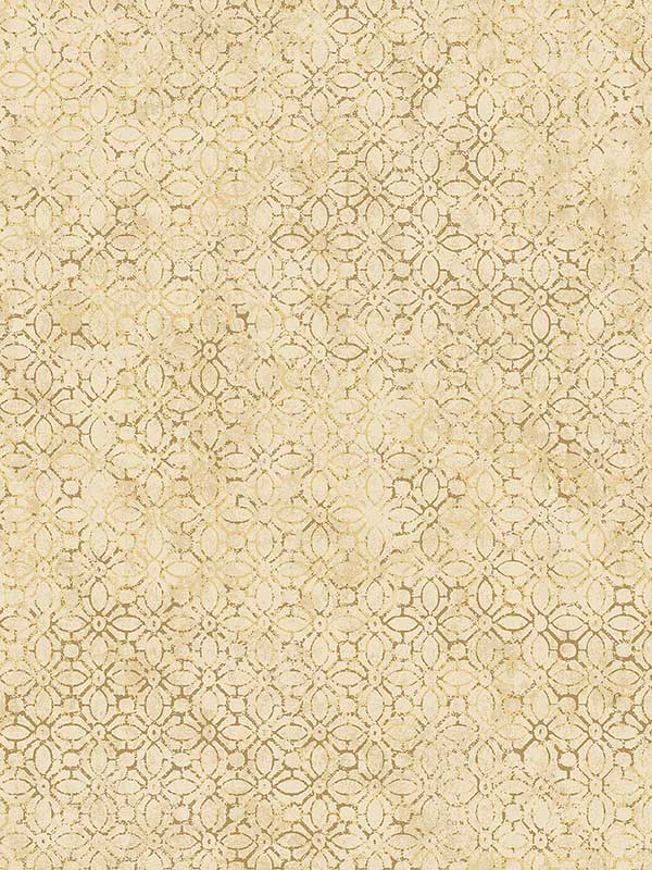 Khauta Floral Geometric wallpaper in gold color - pattern number 4105-86664 - by A Street Prints in the Lumina collection