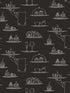 Chalkboard Menu fabric in black color - pattern number G45408 - by Galerie in the Just Kitchens collection