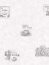 Coffee fabric in black grey color - pattern number G45413 - by Galerie in the Just Kitchens collection