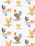 Free Range fabric in blue yellow red color - pattern number G45416 - by Galerie in the Just Kitchens collection