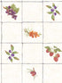 Fruit tile fabric in cream red purple orange color - pattern number G45418 - by Galerie in the Just Kitchens collection