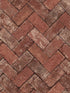 Herringbone Brick fabric in red color - pattern number G45424 - by Galerie in the Just Kitchens collection