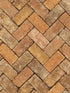 Herringbone Brick fabric in orange brown color - pattern number G45428 - by Galerie in the Just Kitchens collection