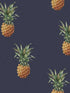 Pineapples wallpaper in navy color - pattern number G45451 - by Galerie in the Just Kitchens collection