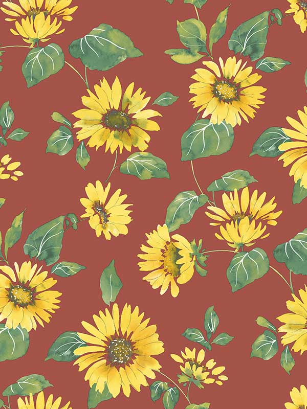 Spring Leaf Trail fabric in red yellow color - pattern number G45459 - by Galerie in the Just Kitchens collection