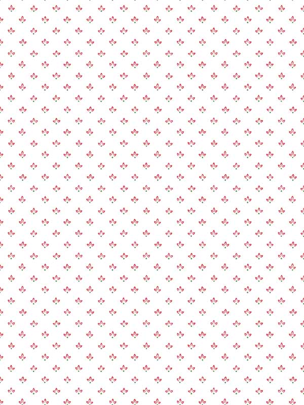Tri Leaf wallpaper in red green color - pattern number G45460 - by Galerie in the Just Kitchens collection