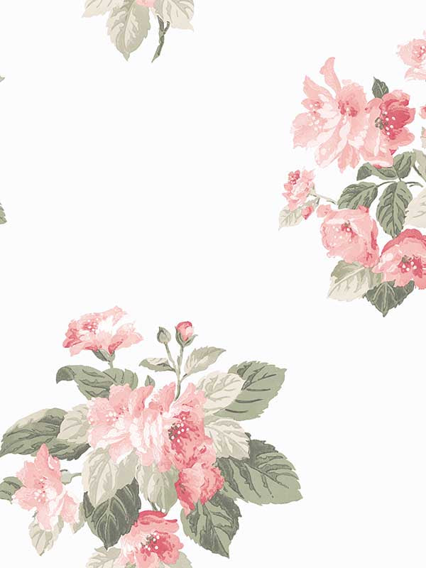 Classic Bouquet fabric in pink sage green white color - pattern number G78499 - by Galerie in the Secret Garden collection