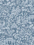 Garden Toile fabric in blue color - pattern number G78508 - by Galerie in the Secret Garden collection