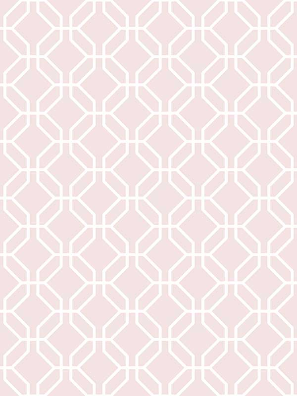 Trellis Negative wallpaper in dusty pink color - pattern number G78521 - by Galerie in the Secret Garden collection