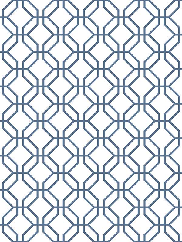 Trellis Positive wallpaper in blue color - pattern number G78526 - by Galerie in the Secret Garden collection
