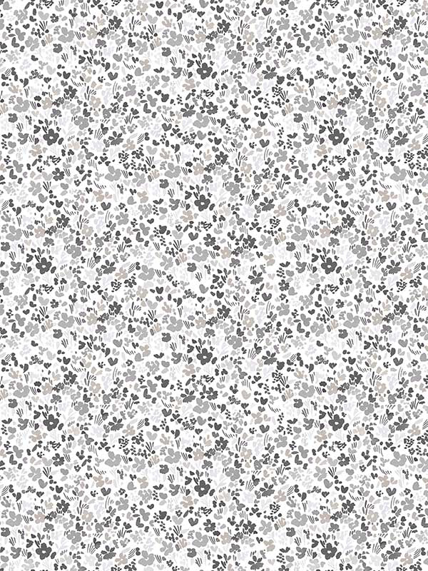 Mini Mod Floral wallpaper in grey black color - pattern number G56667 - by Galerie in the Small Prints collection