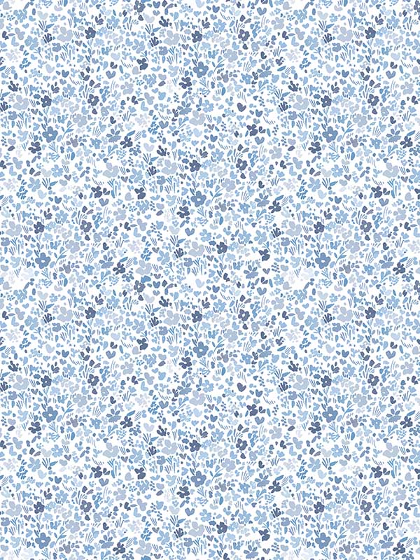 Mini Mod Floral wallpaper in navy blues color - pattern number G56668 - by Galerie in the Small Prints collection