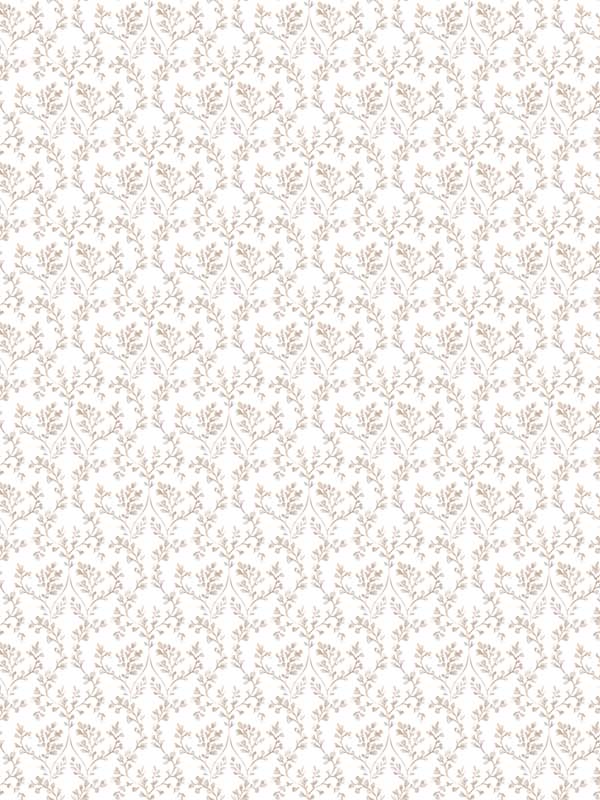 Ogee Floral wallpaper in taupes color - pattern number G56682 - by Galerie in the Small Prints collection