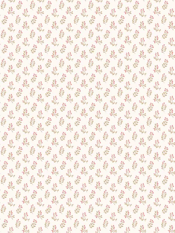 Vintage Bud wallpaper in cranberry tan color - pattern number G56709 - by Galerie in the Small Prints collection