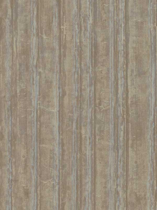 Vintage Tin Peel and Stick fabric in satin brass color - pattern number RRD7607N - by Ronald Redding in the Industrial Interiors Vol III collection