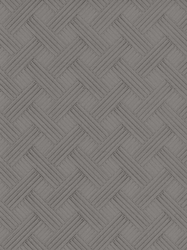 Wickwork wallpaper in graphite color - pattern number RRD7652 - by Ronald Redding in the Industrial Interiors Vol III collection