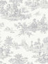 Chateau Toile Peel and Stick fabric in argos grey color - pattern number NW43308 - by NextWall in the Peel and Stick Wallpaper by Nextwall collection