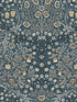 Victorian Garden Peel and Stick fabric in aegean blue and warm stone color - pattern number NW44512 - by NextWall in the Peel and Stick Wallpaper by Nextwall collection