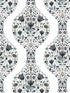 Floral Ogee Peel and Stick fabric in steel and rustic taupe color - pattern number NW45000 - by NextWall in the Peel and Stick Wallpaper by Nextwall collection