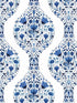 Floral Ogee Peel and Stick fabric in bluestone color - pattern number NW45002 - by NextWall in the Peel and Stick Wallpaper by Nextwall collection