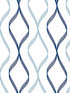 Ogee Ribbon Peel and Stick wallpaper in celtic blue and dewdrop color - pattern number NW45102 - by NextWall in the Peel and Stick Wallpaper by Nextwall collection