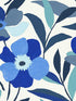 Garden Block Floral Peel and Stick wallpaper in cobalt blue and lagoon color - pattern number NW45302 - by NextWall in the Peel and Stick Wallpaper by Nextwall collection