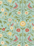 Bird Toile Peel and Stick wallpaper in aquamarine color - pattern number NW45904 - by NextWall in the Peel and Stick Wallpaper by Nextwall collection