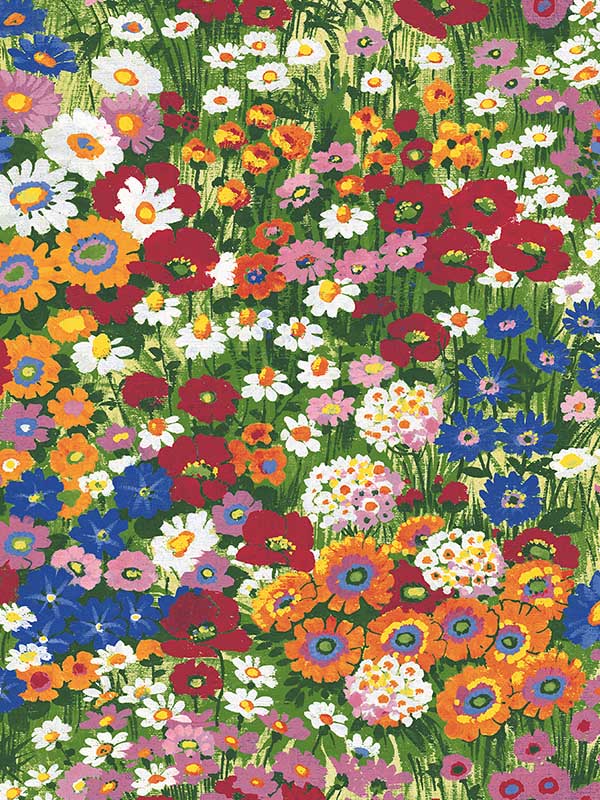 Floral Meadow Peel and Stick wallpaper in multicolored color - pattern number NW46101 - by NextWall in the Peel and Stick Wallpaper by Nextwall collection